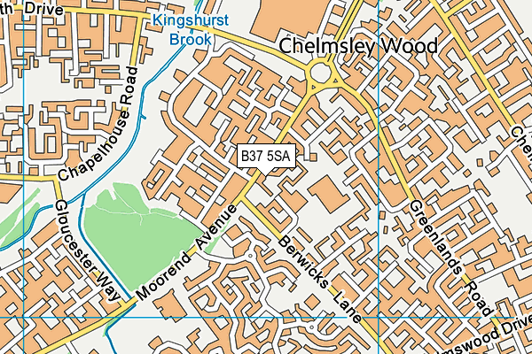 B37 5SA map - OS VectorMap District (Ordnance Survey)