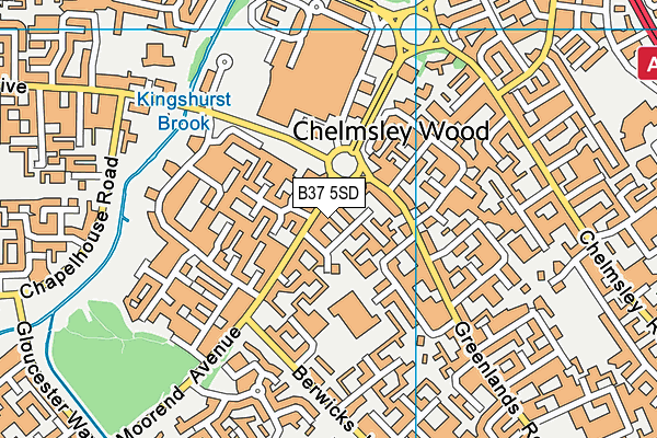 B37 5SD map - OS VectorMap District (Ordnance Survey)