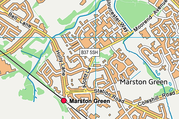 B37 5SH map - OS VectorMap District (Ordnance Survey)
