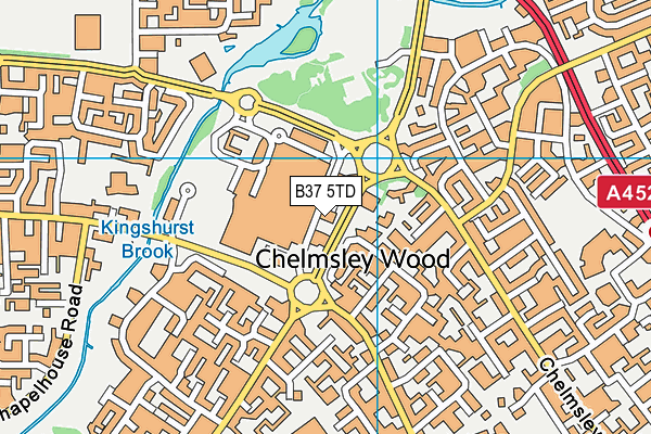 B37 5TD map - OS VectorMap District (Ordnance Survey)