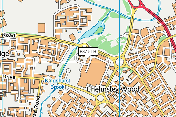 B37 5TH map - OS VectorMap District (Ordnance Survey)