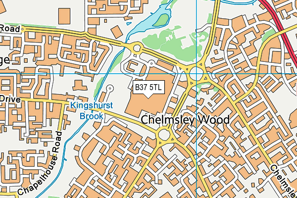 B37 5TL map - OS VectorMap District (Ordnance Survey)