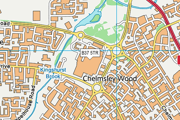 B37 5TR map - OS VectorMap District (Ordnance Survey)