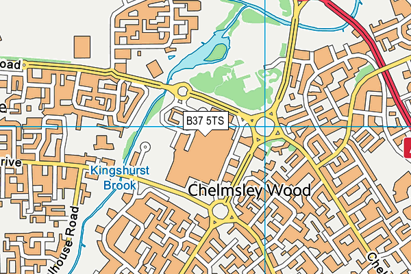 B37 5TS map - OS VectorMap District (Ordnance Survey)