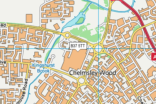 B37 5TT map - OS VectorMap District (Ordnance Survey)