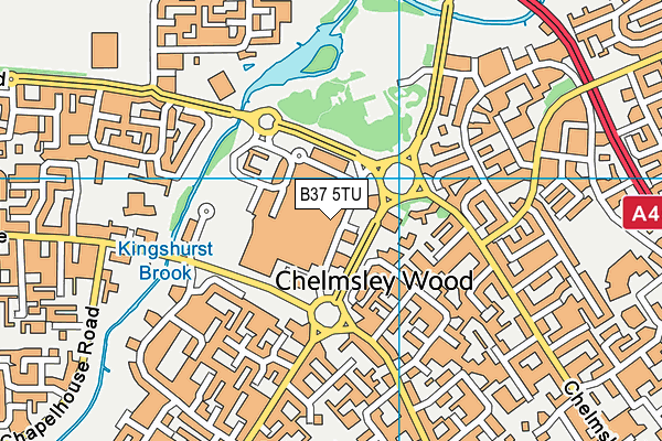 B37 5TU map - OS VectorMap District (Ordnance Survey)