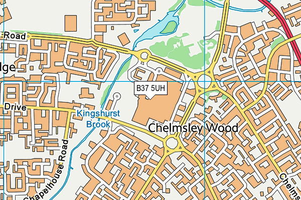 B37 5UH map - OS VectorMap District (Ordnance Survey)