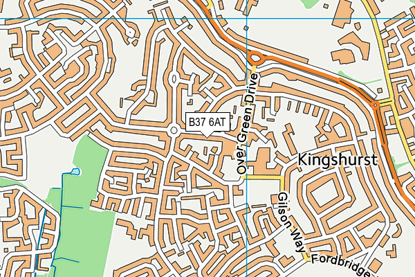 B37 6AT map - OS VectorMap District (Ordnance Survey)