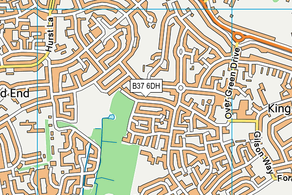 B37 6DH map - OS VectorMap District (Ordnance Survey)
