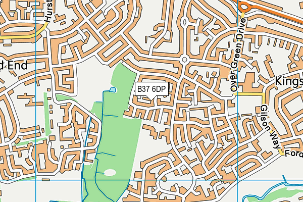 B37 6DP map - OS VectorMap District (Ordnance Survey)