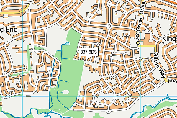 B37 6DS map - OS VectorMap District (Ordnance Survey)