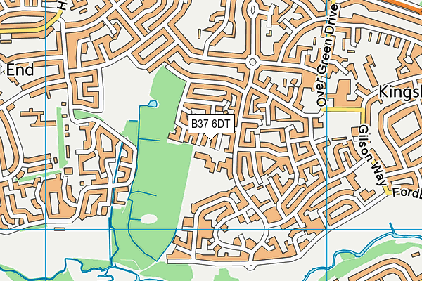 B37 6DT map - OS VectorMap District (Ordnance Survey)