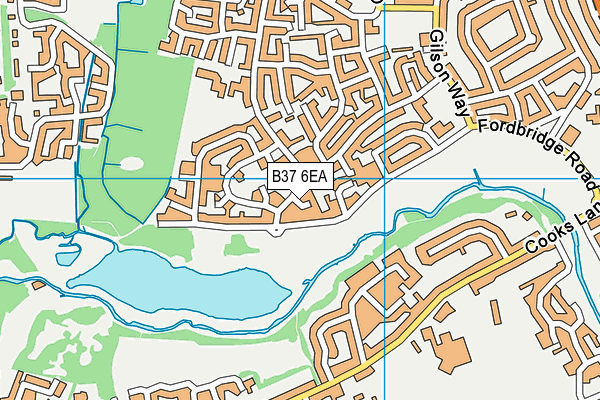 B37 6EA map - OS VectorMap District (Ordnance Survey)