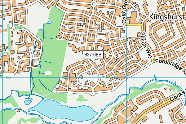 B37 6EB map - OS VectorMap District (Ordnance Survey)