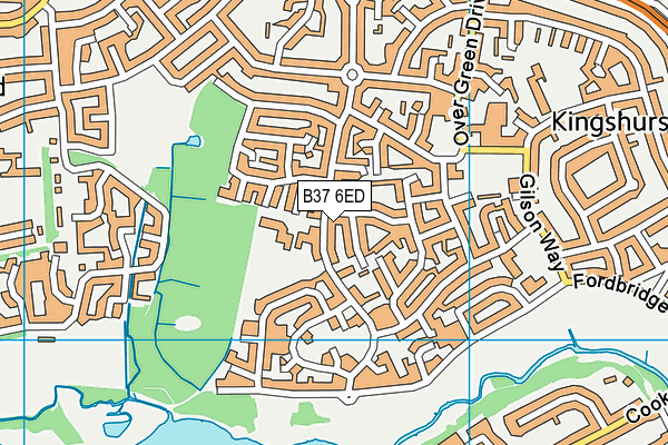 B37 6ED map - OS VectorMap District (Ordnance Survey)
