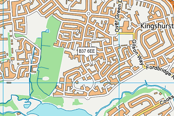 B37 6EE map - OS VectorMap District (Ordnance Survey)