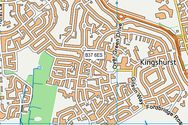 B37 6ES map - OS VectorMap District (Ordnance Survey)