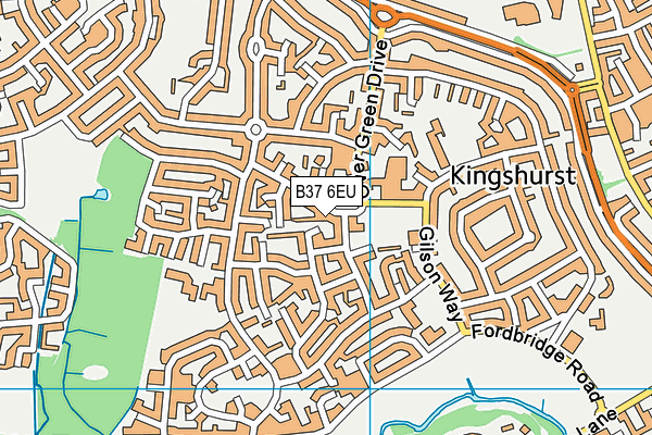 B37 6EU map - OS VectorMap District (Ordnance Survey)