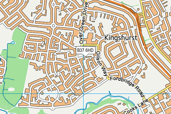 B37 6HD map - OS VectorMap District (Ordnance Survey)