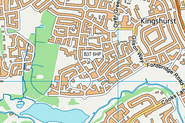 B37 6HP map - OS VectorMap District (Ordnance Survey)