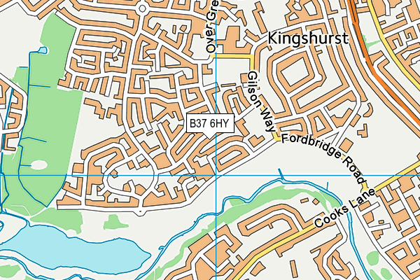 B37 6HY map - OS VectorMap District (Ordnance Survey)