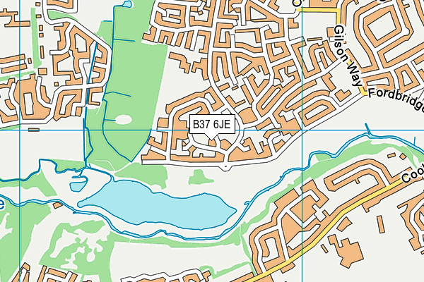 B37 6JE map - OS VectorMap District (Ordnance Survey)