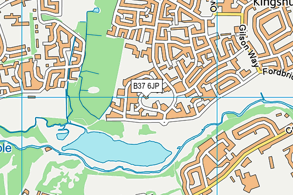 B37 6JP map - OS VectorMap District (Ordnance Survey)