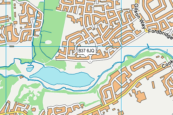 B37 6JQ map - OS VectorMap District (Ordnance Survey)