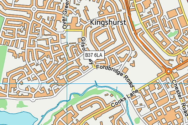 B37 6LA map - OS VectorMap District (Ordnance Survey)