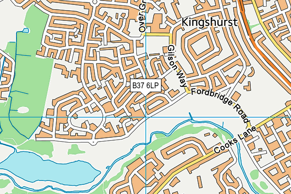 B37 6LP map - OS VectorMap District (Ordnance Survey)