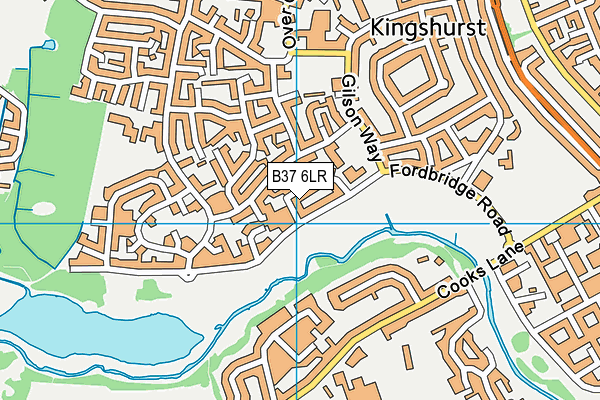 B37 6LR map - OS VectorMap District (Ordnance Survey)