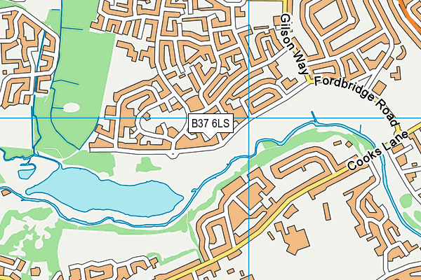 B37 6LS map - OS VectorMap District (Ordnance Survey)