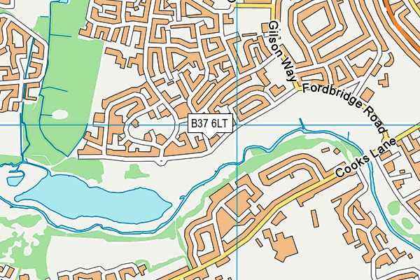 B37 6LT map - OS VectorMap District (Ordnance Survey)