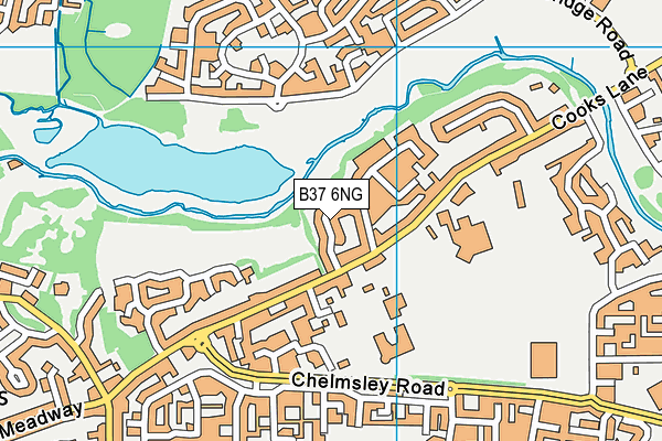 B37 6NG map - OS VectorMap District (Ordnance Survey)