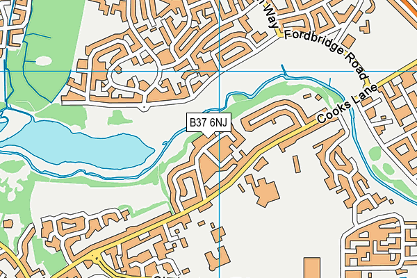 B37 6NJ map - OS VectorMap District (Ordnance Survey)