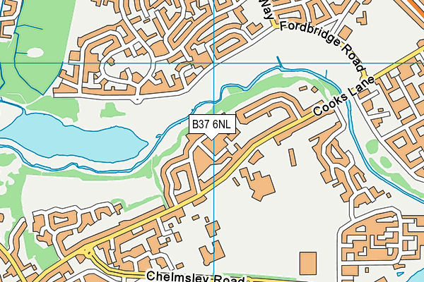 B37 6NL map - OS VectorMap District (Ordnance Survey)