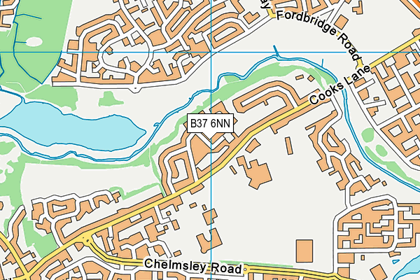 B37 6NN map - OS VectorMap District (Ordnance Survey)