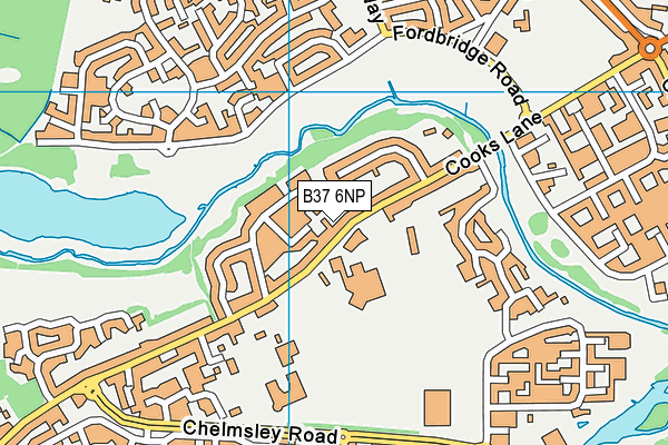 B37 6NP map - OS VectorMap District (Ordnance Survey)