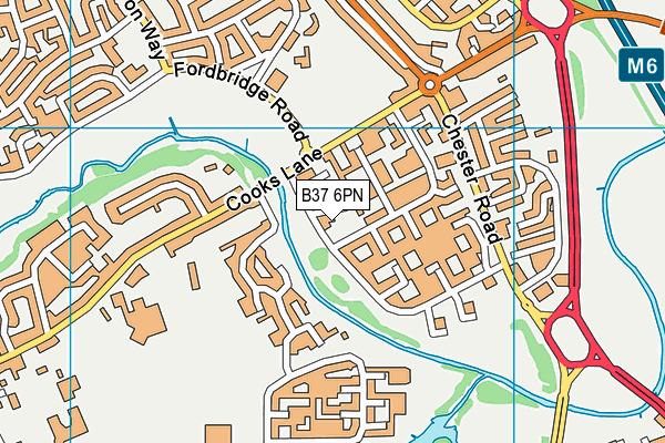 B37 6PN map - OS VectorMap District (Ordnance Survey)