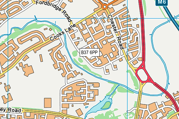 B37 6PP map - OS VectorMap District (Ordnance Survey)