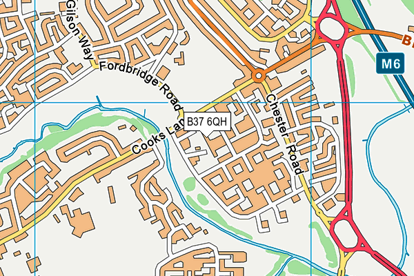 B37 6QH map - OS VectorMap District (Ordnance Survey)