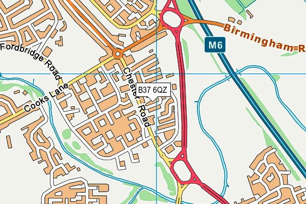 B37 6QZ map - OS VectorMap District (Ordnance Survey)