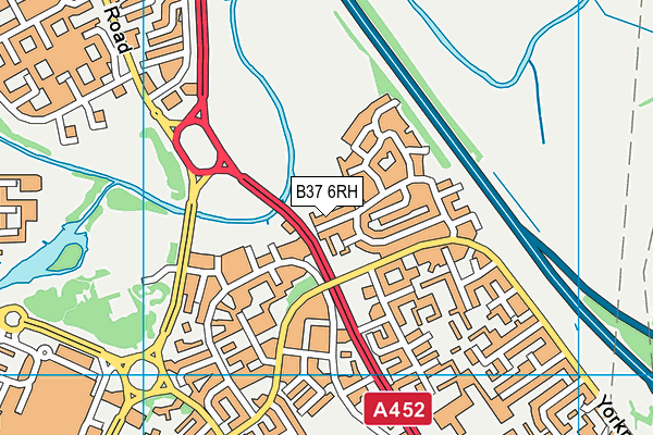 B37 6RH map - OS VectorMap District (Ordnance Survey)