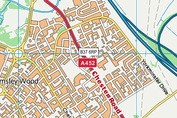 B37 6RP map - OS VectorMap District (Ordnance Survey)