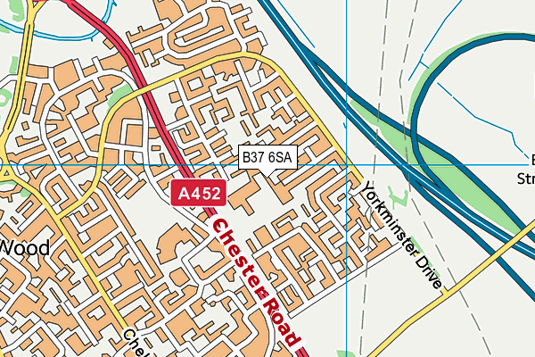 B37 6SA map - OS VectorMap District (Ordnance Survey)