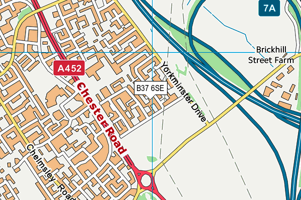 B37 6SE map - OS VectorMap District (Ordnance Survey)