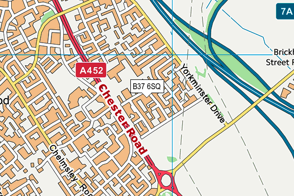 B37 6SQ map - OS VectorMap District (Ordnance Survey)