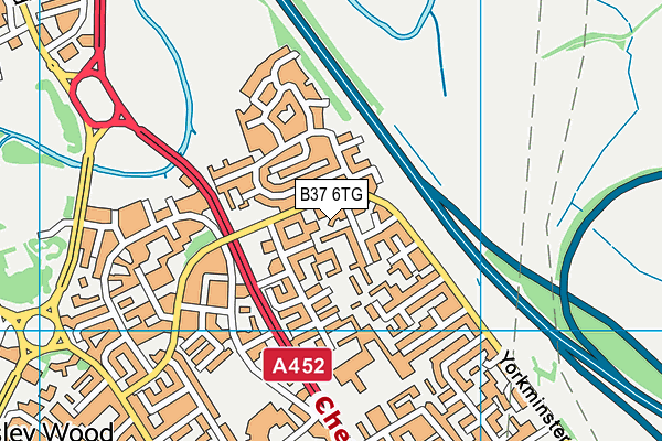 B37 6TG map - OS VectorMap District (Ordnance Survey)