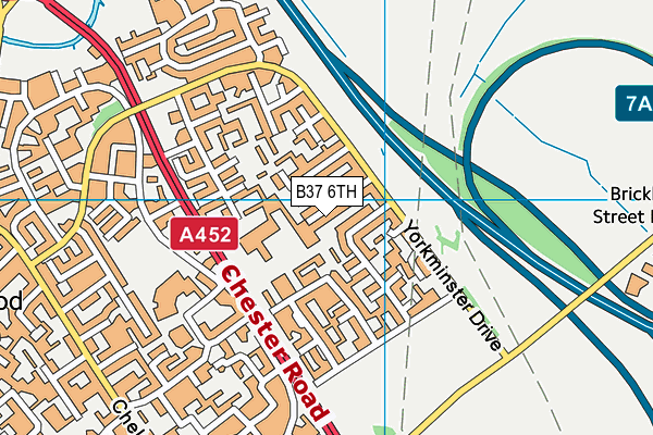 B37 6TH map - OS VectorMap District (Ordnance Survey)