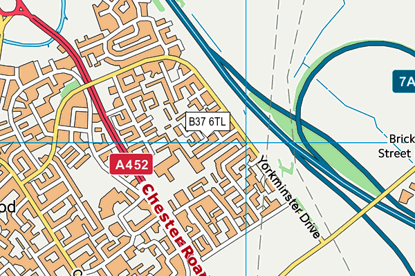 B37 6TL map - OS VectorMap District (Ordnance Survey)
